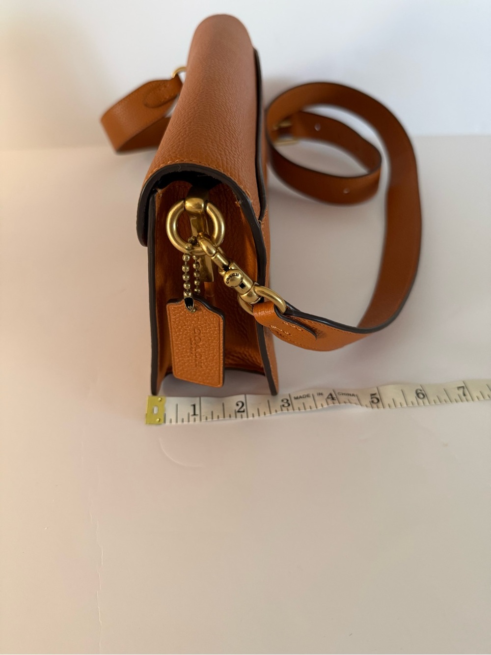 Coach Tabby 26 Hazelnut Leather Crossbody Bag C3888 Missing Shoulder Strap - Picture 15 of 16